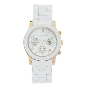 MK5145 Two Tone Stainless Steel White Quartz Watch